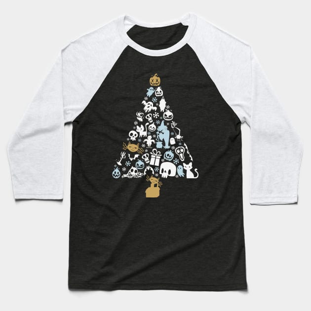 Cat Lovers Cute and Funny Holiday Tree Christmas Baseball T-Shirt by saugiohoc994